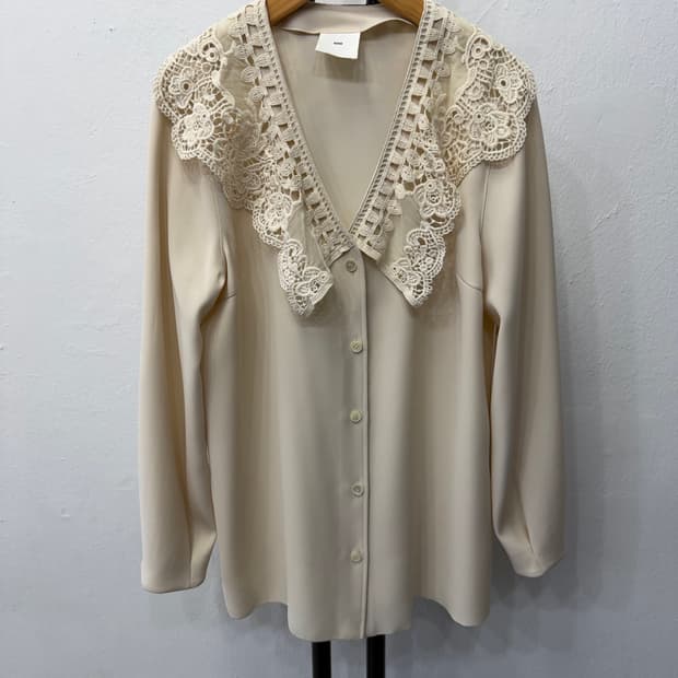 정품) 구호 레이스 블라우스 셔츠 아이보리 4(66)