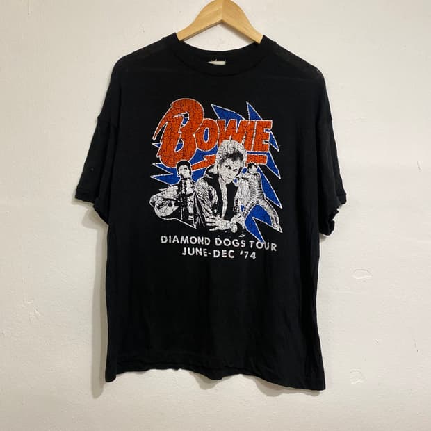 80s 데이비드 보위 부틀렉 투어 티셔츠