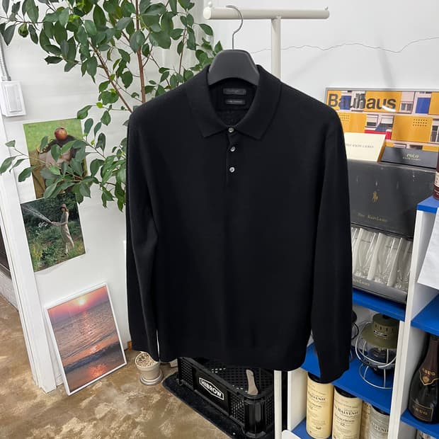 질스튜어트 캐시미어100% 칼라 니트 XL 