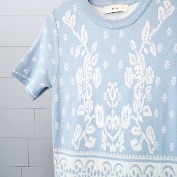 새) 샤틴 플라워 니트 원피스