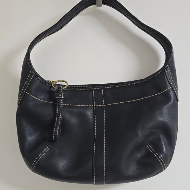 코치 coach 블랙 가죽 호보백 미니백