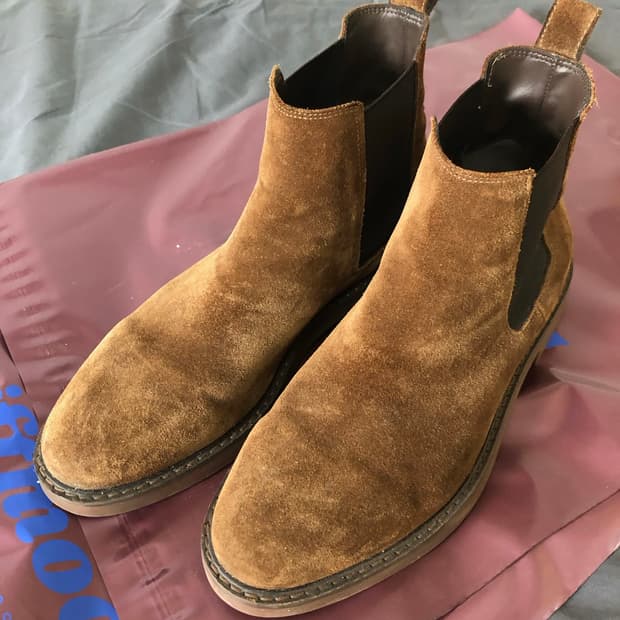 공홈 품절) zara 스웨이드 첼시부츠 275