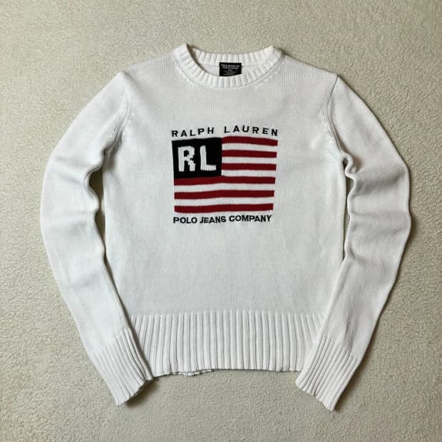 폴로진스 00's 아이코닉 플래그 니트 스웨터 PN6705