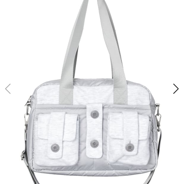 파히섬 BUTTON POCKET BAG_WHITE GREY