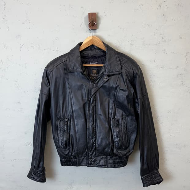 빈티지 리얼레더 신슐레이트 봄버 자켓