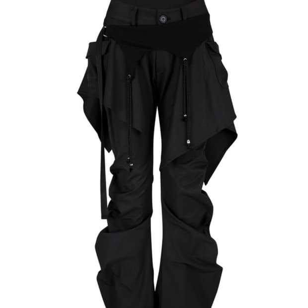 카시코 레이어드 스트랩 팬츠 블랙 M