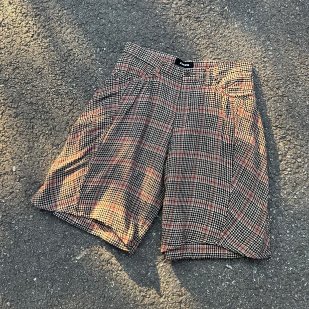 주카 하운드투스 체크 하프 쇼츠 