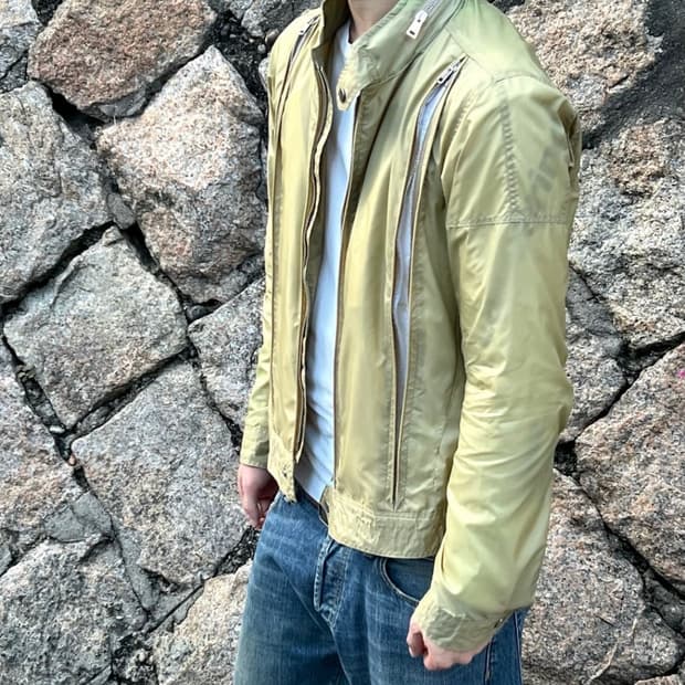 넘버나인 09ss 나일론 라이더 자켓