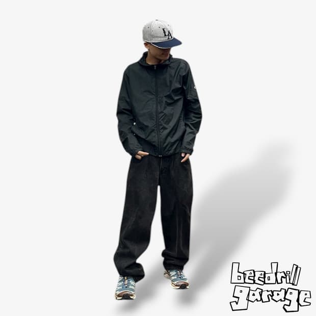 anchor blue 흑청 배기 데님팬츠