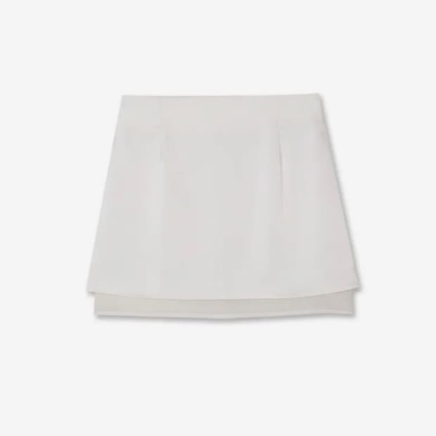 미치코런던 레이어드 새틴 미니 스커트