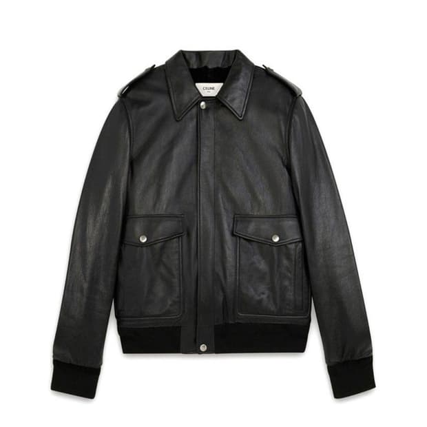[50] 셀린느 파일럿 퍼 무스탕 레더 트러커 자켓