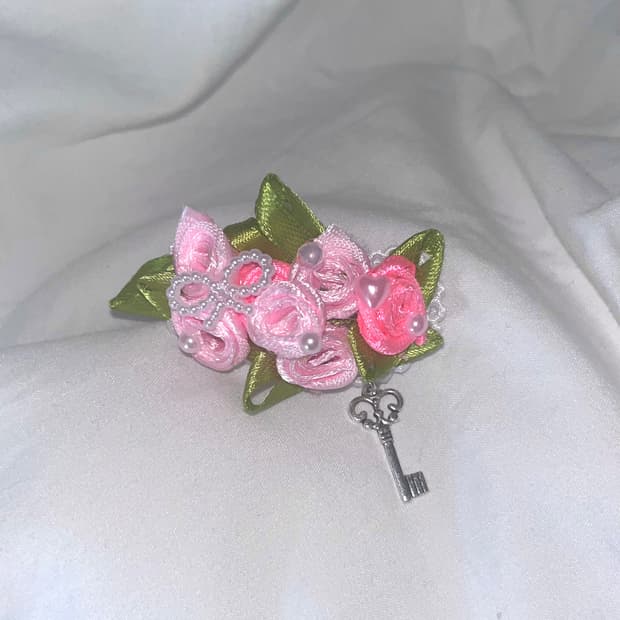 lovely mini rose hime gyaru hair pin