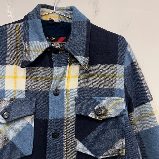 시어즈 이너헤어 빈티지 타탄테크 울 셔켓