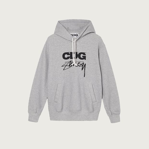 [L] 스투시 x CDG - 후드 그레이