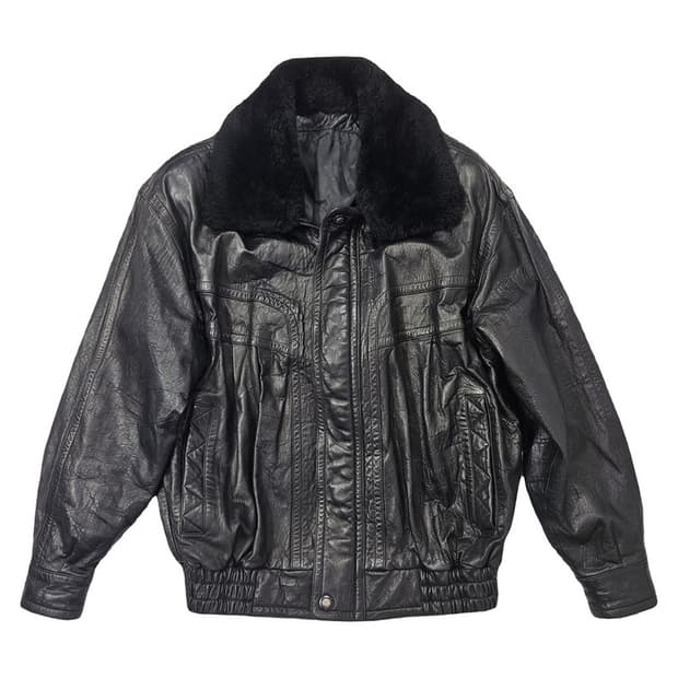 MIND 빈티지 양가죽 봄버 자켓 M