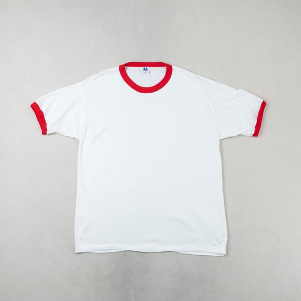 (XXL) 90s 러셀 빈티지 링거 티셔츠