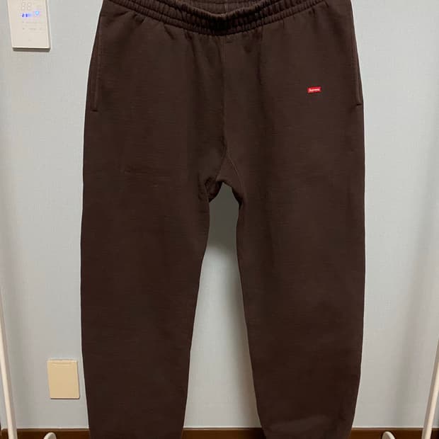 [L] 슈프림 스몰 로고 스웻팬츠 브라운