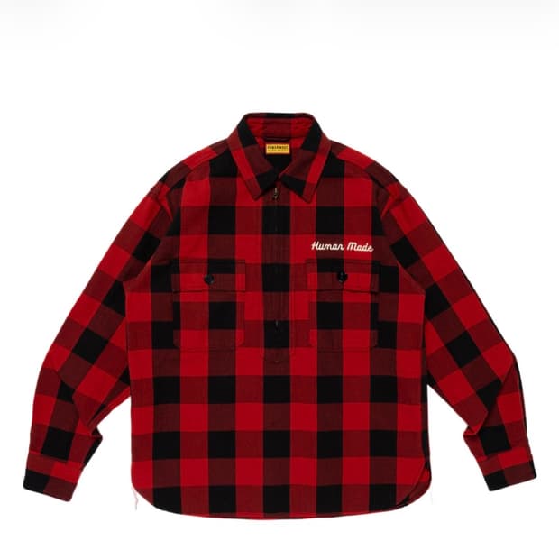 휴먼메이드 반집업 셔츠 2XL