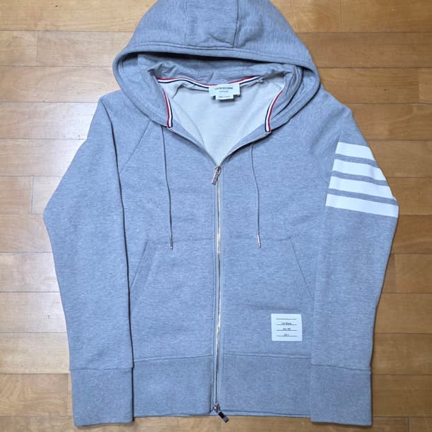 [백화점판,4]톰브라운 사선완장 후드집업 그레이