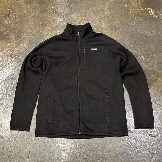 파타고니아 블랙 플리스 풀집업 XL