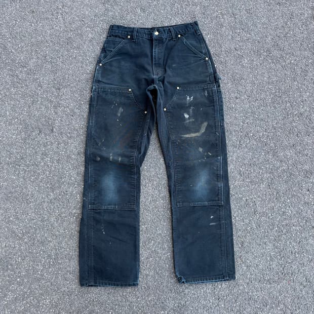 OG USA 칼하트 B01 BLK 더블니 카펜터팬츠