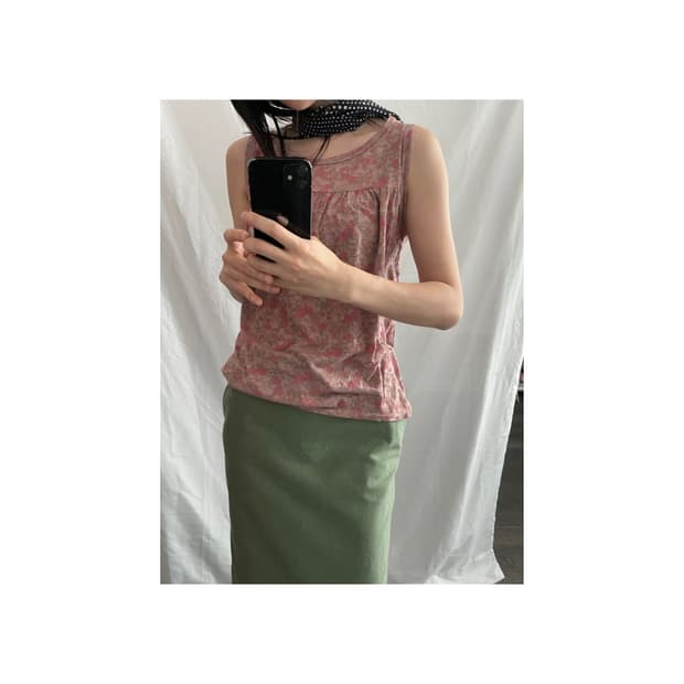 United Arrows Pink Label flower sleevele