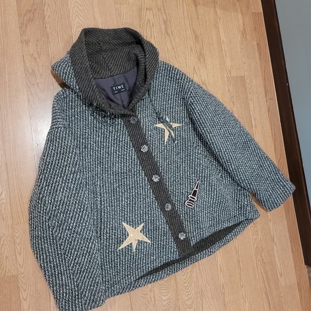 타임 후드 반코트 55~77