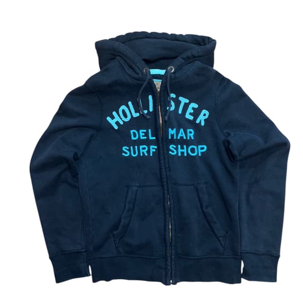 홀리스터 네이비 하늘색 후드집업