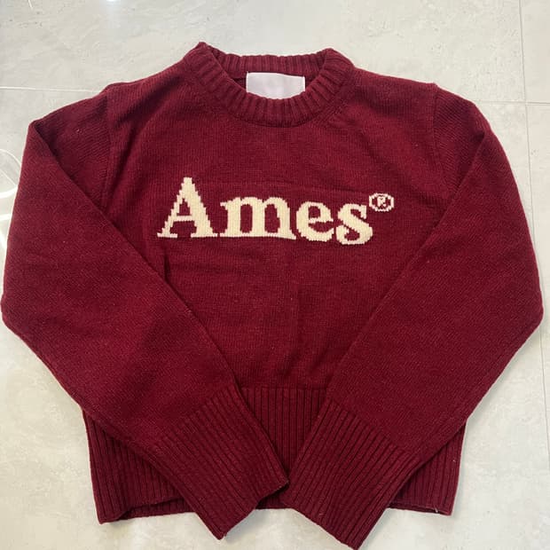 아메스 니트 BASIC PULLOVER KNIT BURGUNDY