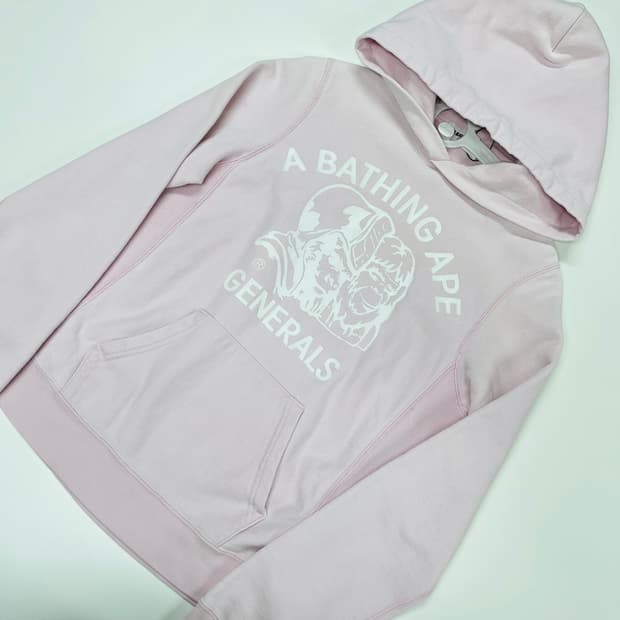 Xs 베이프 핑크 맨투맨