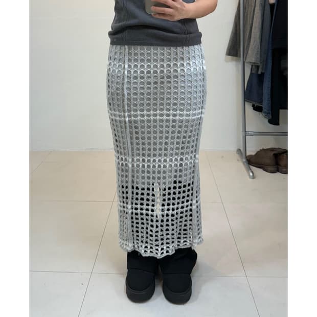 빈티지 펀칭 스커트