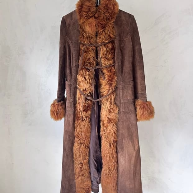 real leather&fur 시어링코트