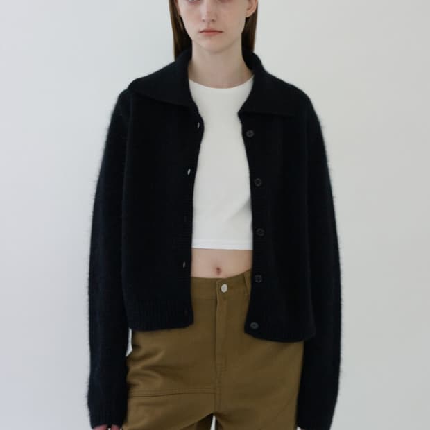 Aopt 아옵트 앙고라 가디건 블랙
