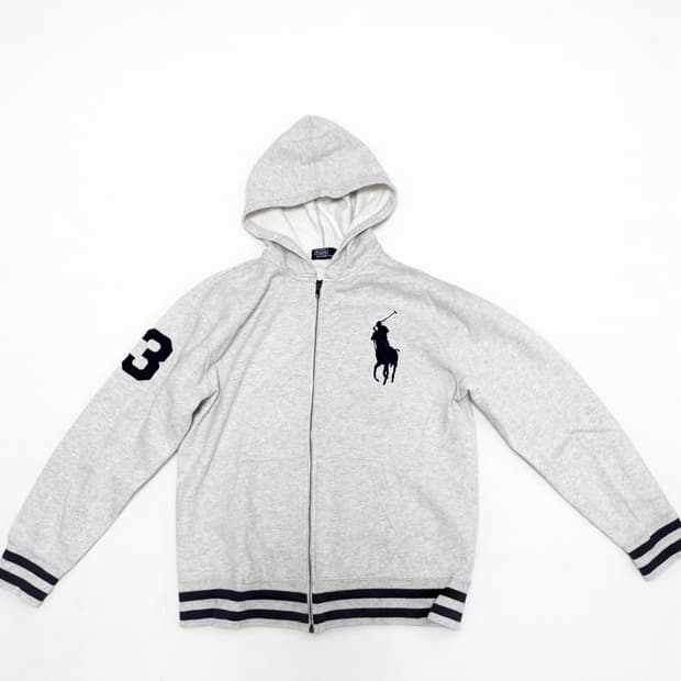 폴로 랄프로렌 빅포니 후드집업 회색 그레이