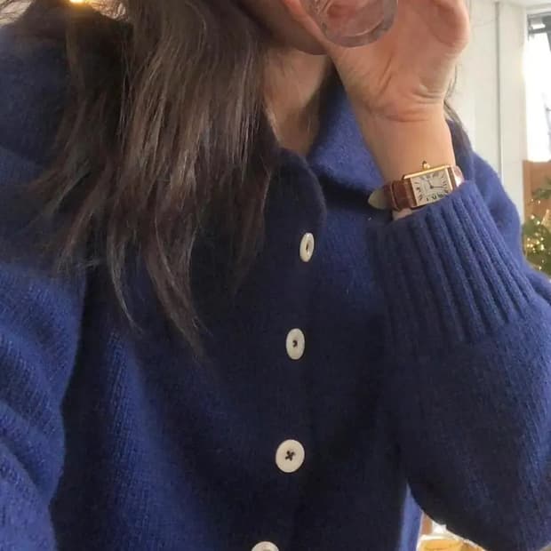 [새상품]샵게드 ged 메리 가디건 블루 34사이즈