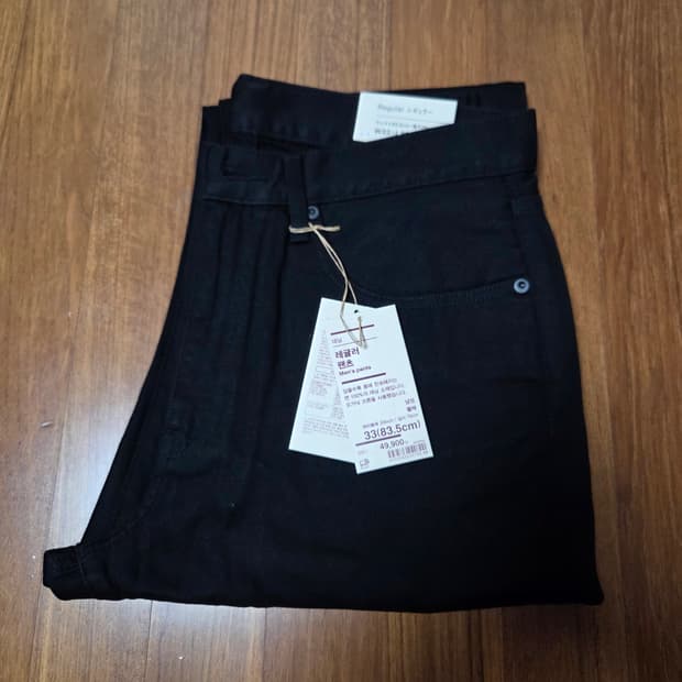 무인양품 MUJI 데님 레귤러 팬츠 33x30사이즈