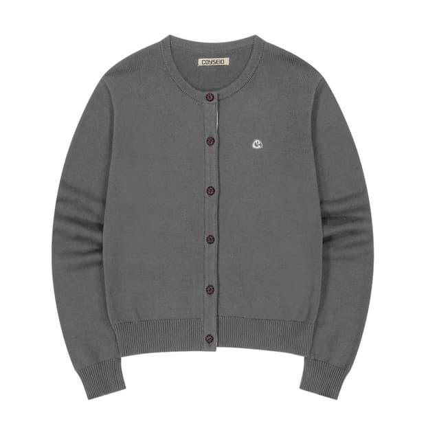 코이세이오 플라워 플래킷 가디건 그레이