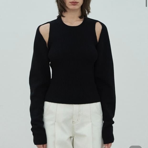 다이애그널 볼레로 코튼 가디건