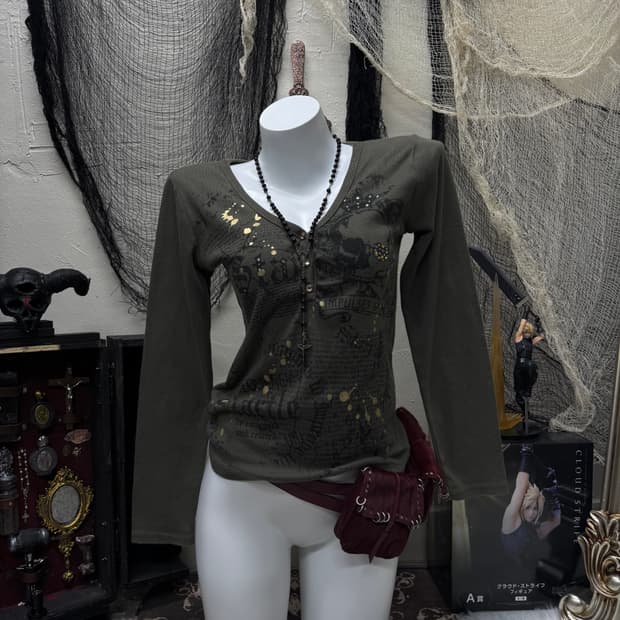 Sky bomber 00s y2k printing bizz cut sew