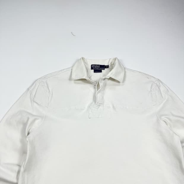 폴로 랄프로렌 클래식 화이트 럭비티 맨투맨 (L)