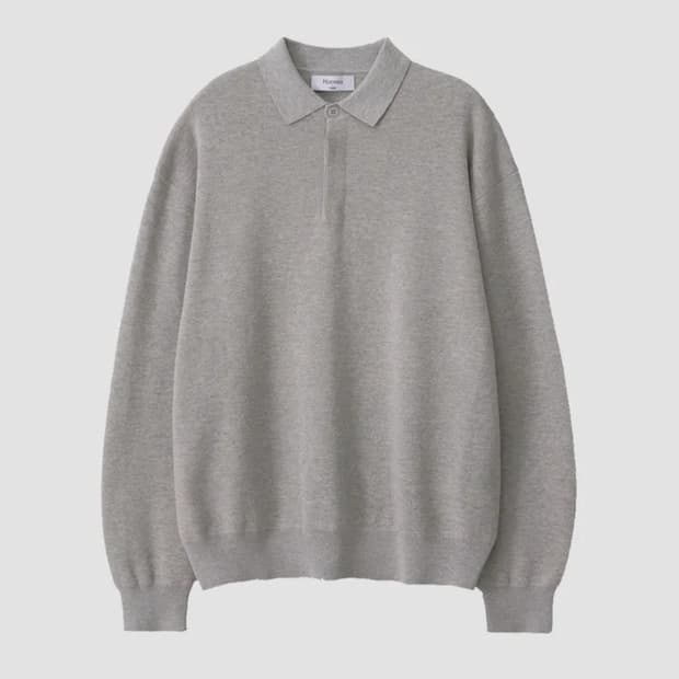 후브스 하이드 버튼 카라 니트 L