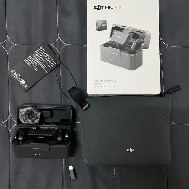DJI 무선 Mic Mini 2 TX + 1 RX 마이크 + 충전 케이스