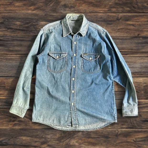 8~90s 오시코시 데님 워크 셔츠