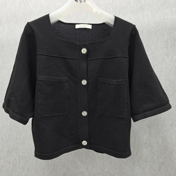 여성 55size JJ지고트 반팔 가디건