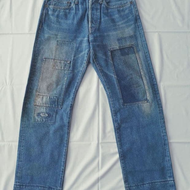 캐피탈 패치워크 리메이크 데님 팬츠