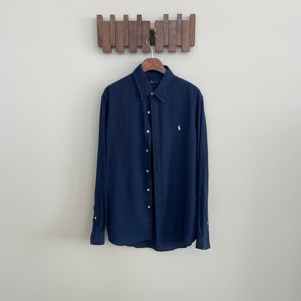폴로 랄프로렌 네이비 린넨 셔츠