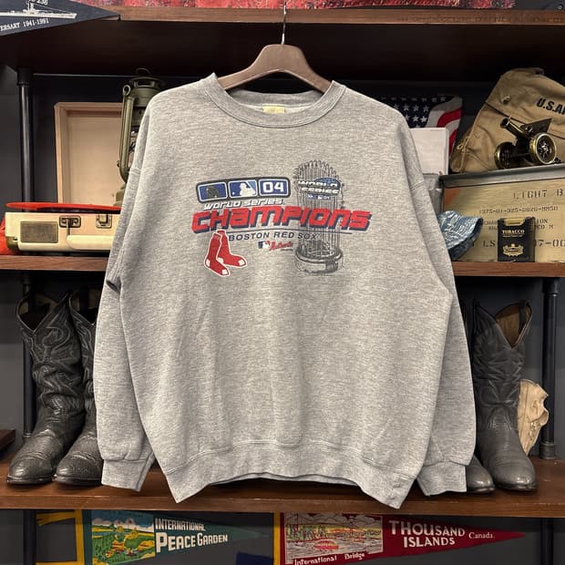 00s 리 MLB 보스턴 레드삭스 월드시리즈 챔피언 스웻셔츠 N789