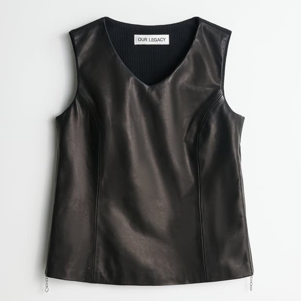 [새상품] 아워레가시 바이커 탑 레더