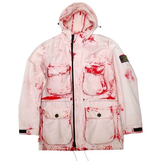 17S/S 스톤 아일랜드 블리치드 자켓