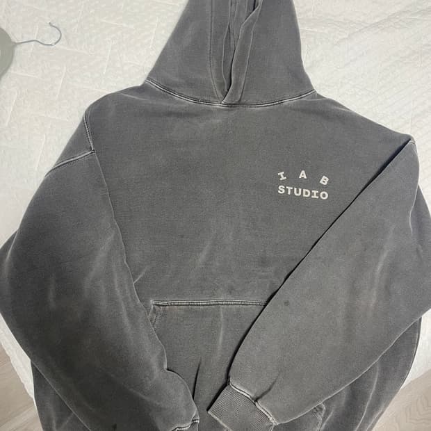 아이앱 스튜디오 피그먼트 후드티 XL 그레이